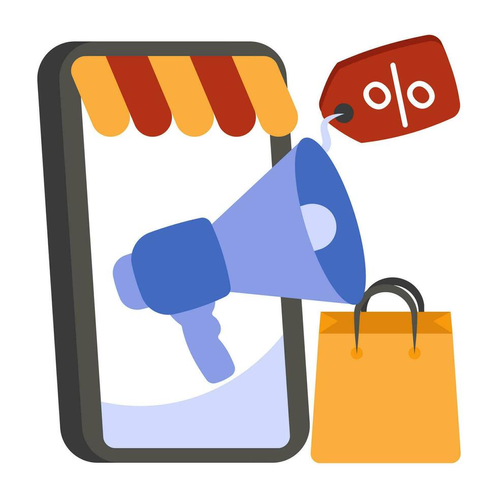 Perfect design icon of mobile shop vector