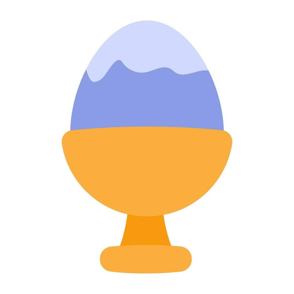 Boiled egg icon, editable vector