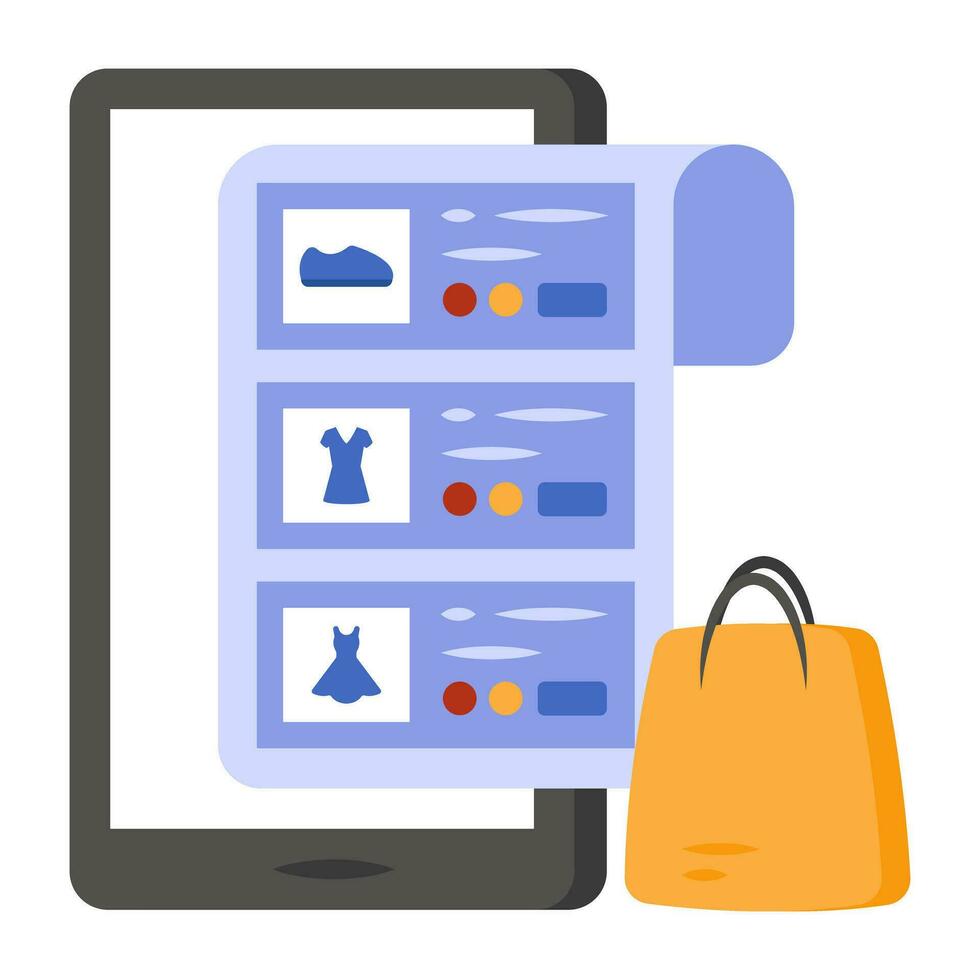 Perfect design icon of mobile shop vector