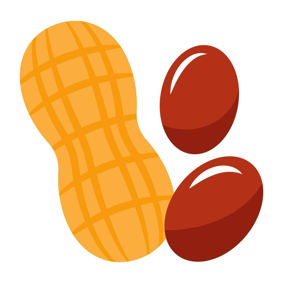 An icon design of peanut vector