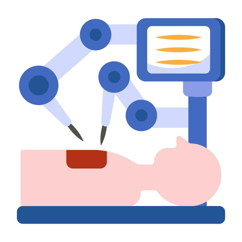 Trendy design icon of robotic surgery vector