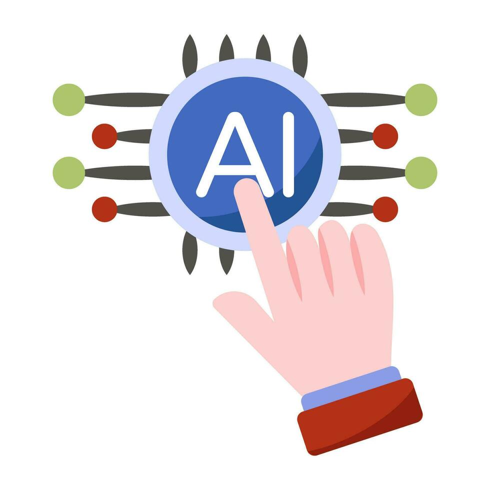 An icon design of artificial intelligence vector