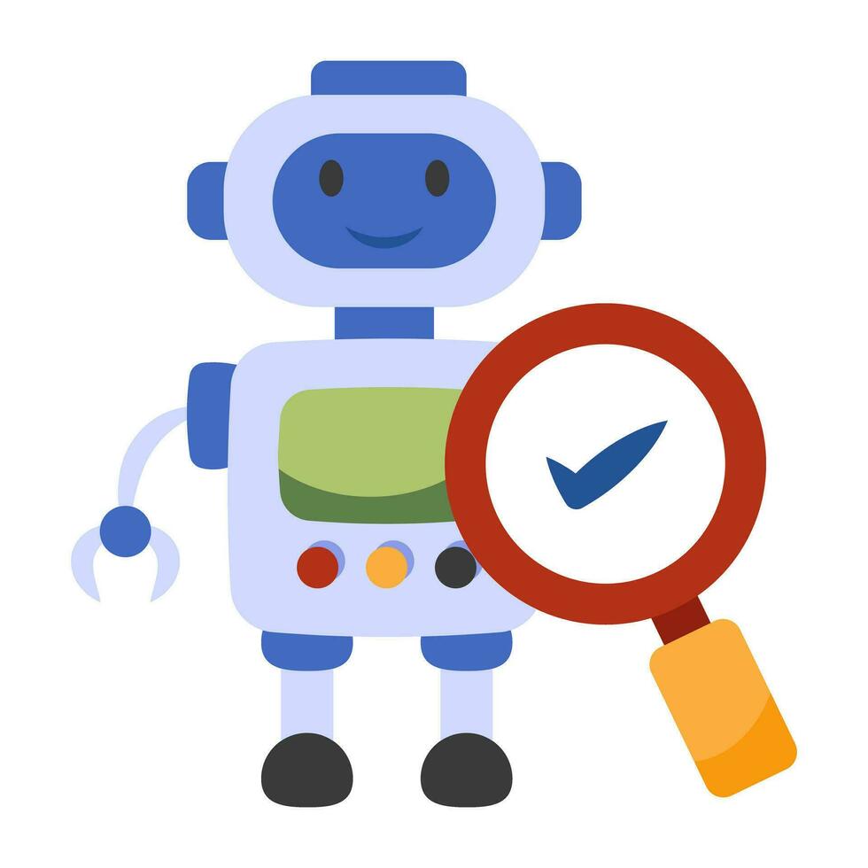 Premium design icon of robot analysis vector