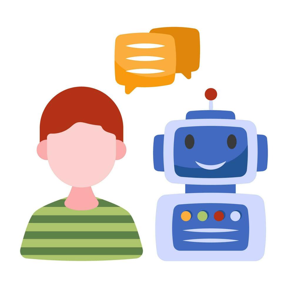 A colored design icon of mobile robot vector