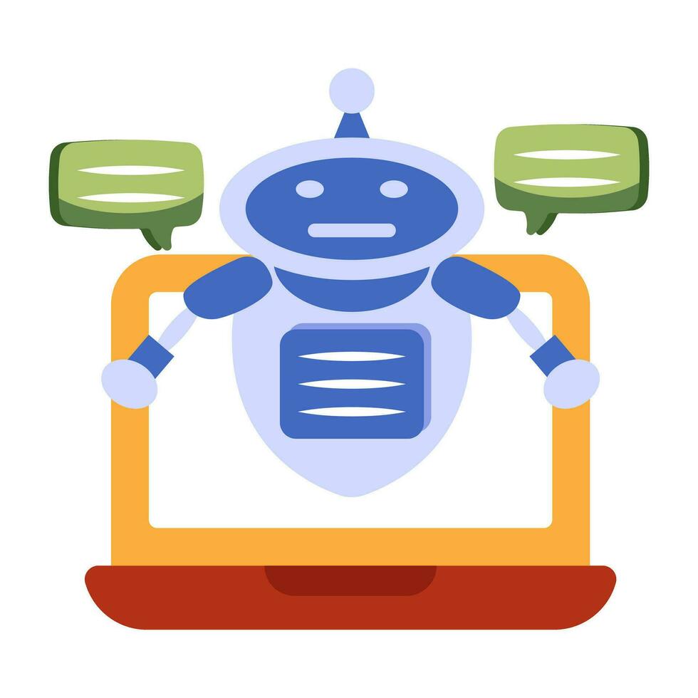 A colored design icon of mobile robot vector