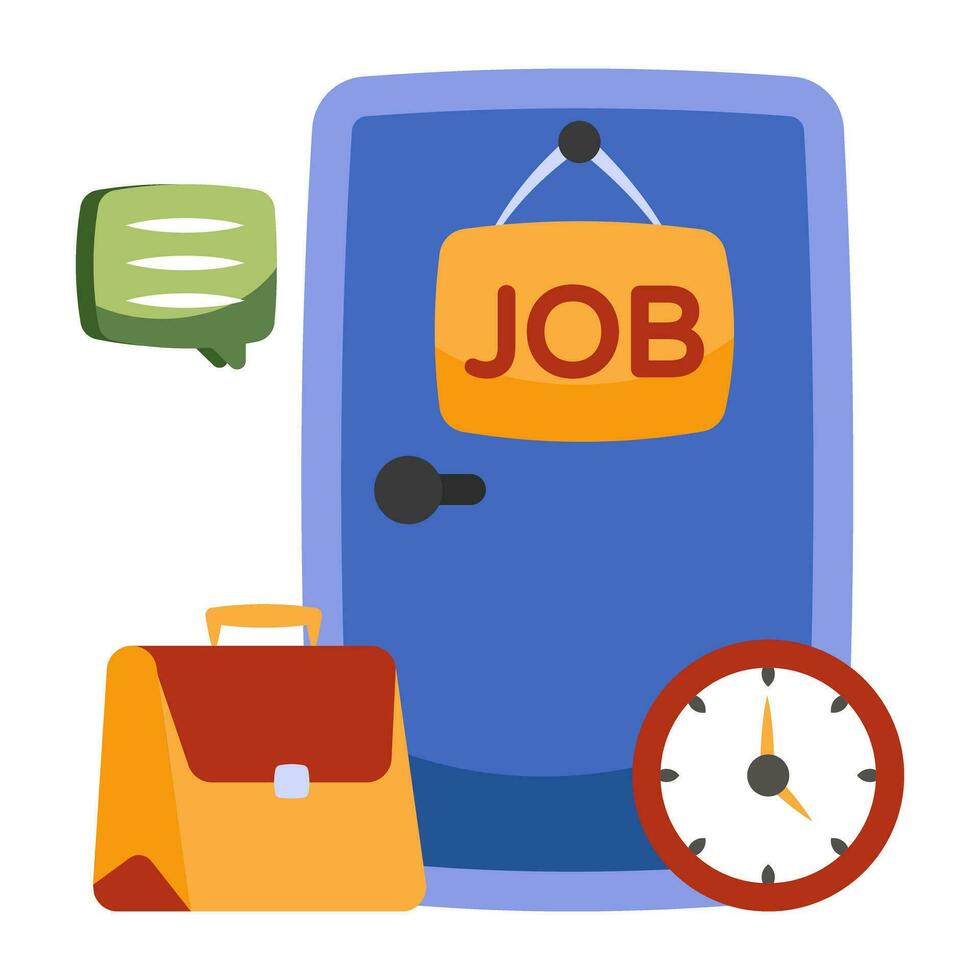 Modern design icon of job time vector