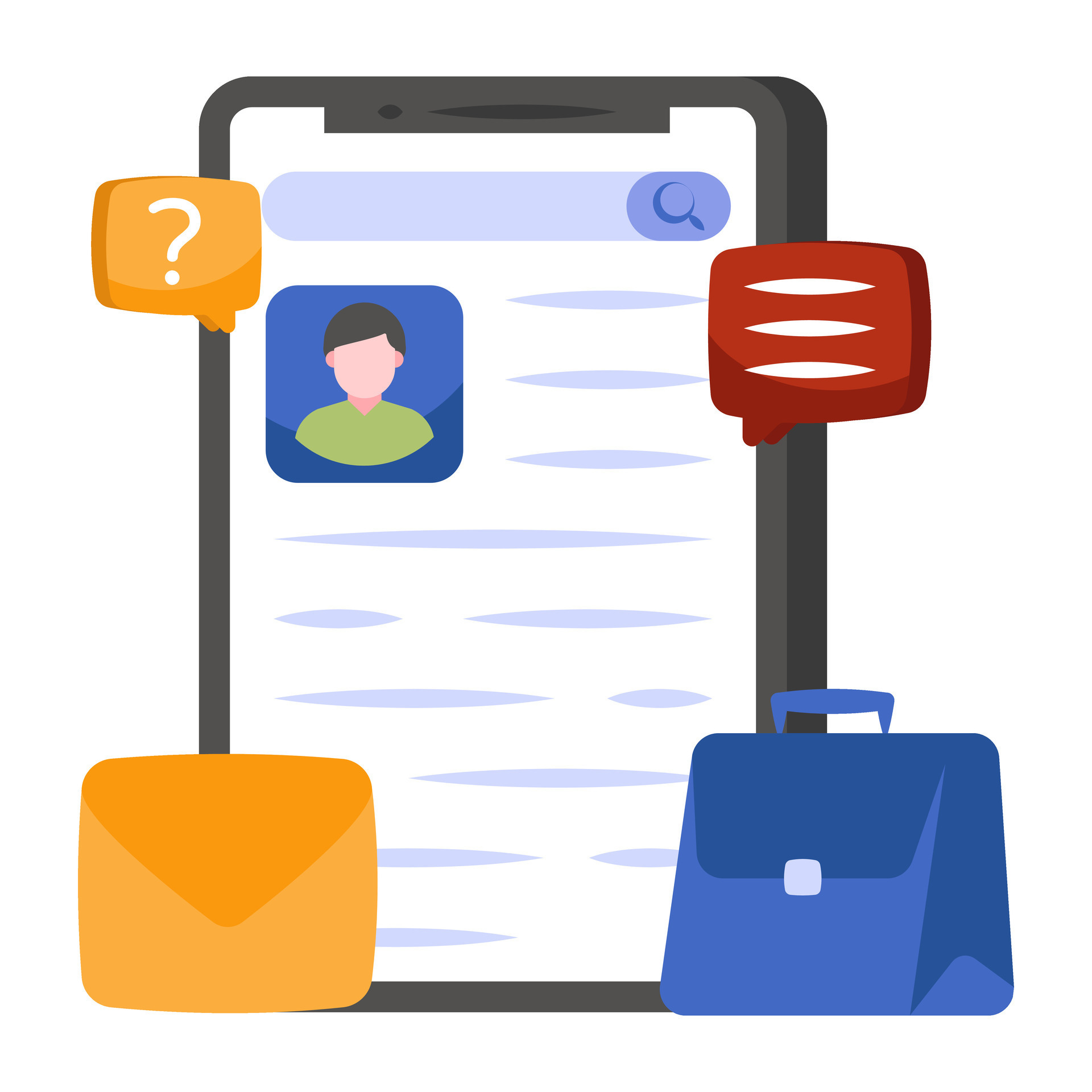 A flat design icon of mobile cv 34464232 Vector Art at Vecteezy