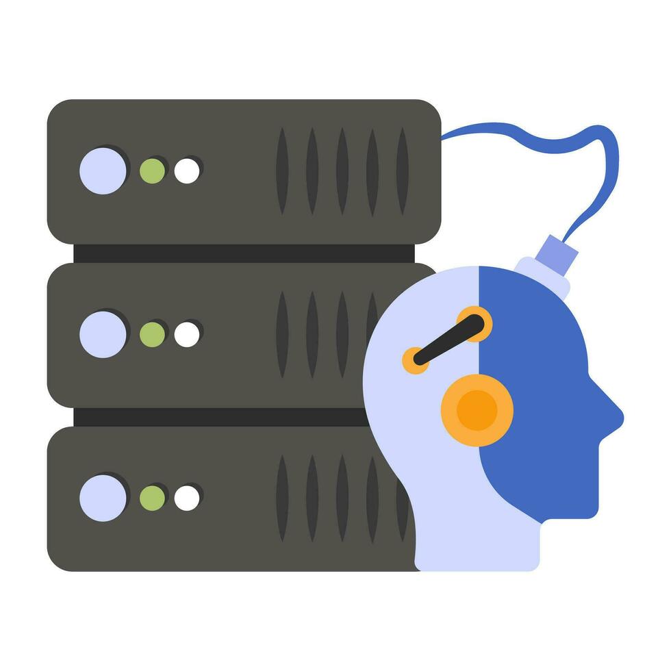 Modem design icon of server vector