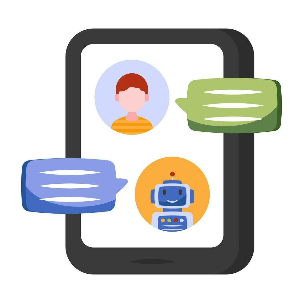 A colored design icon of mobile robot vector