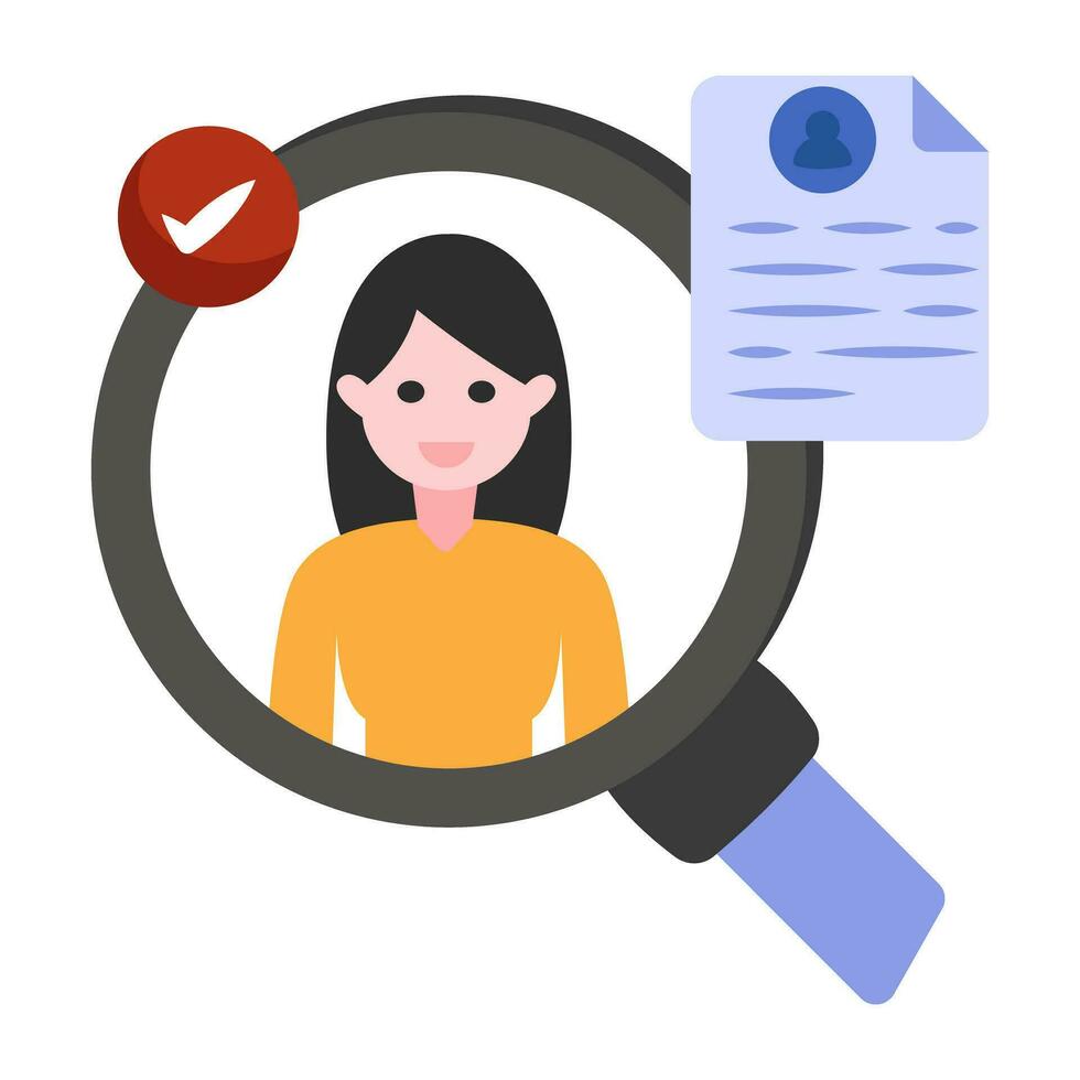 Modern design icon of search cv vector