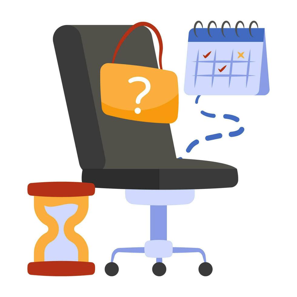 Trendy vector design of seat vacant