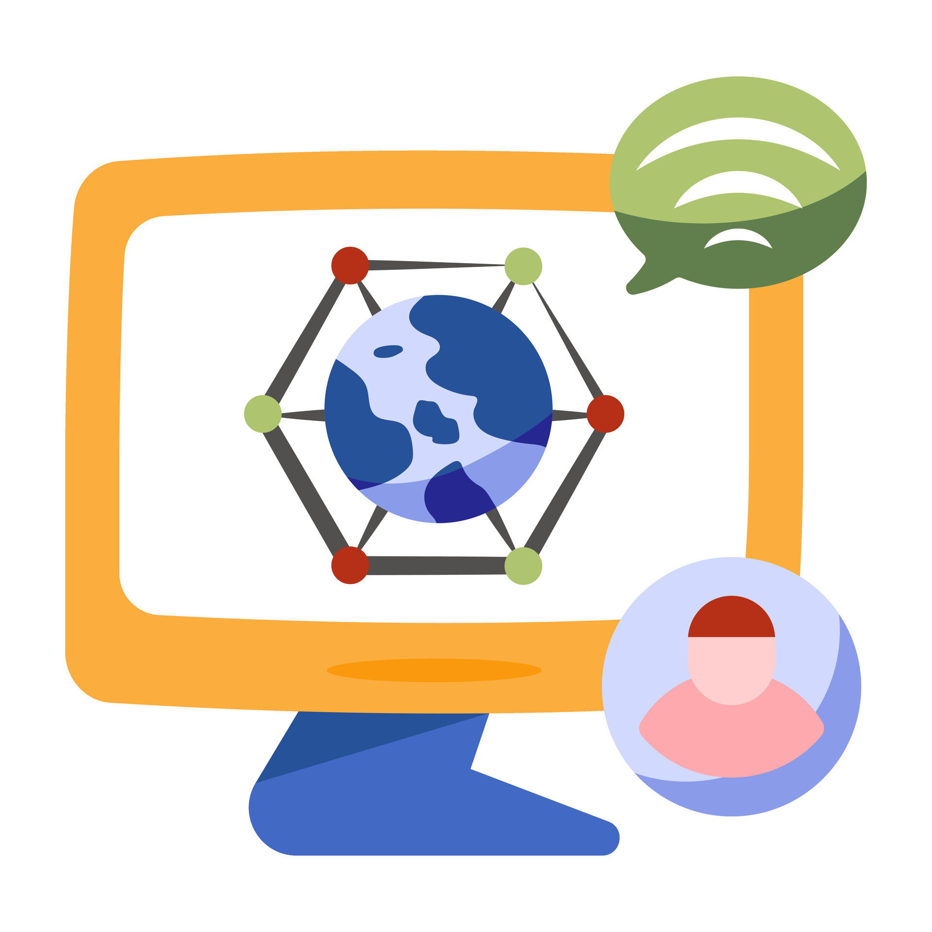 Trendy vector design of global network 34464280 Vector Art at Vecteezy