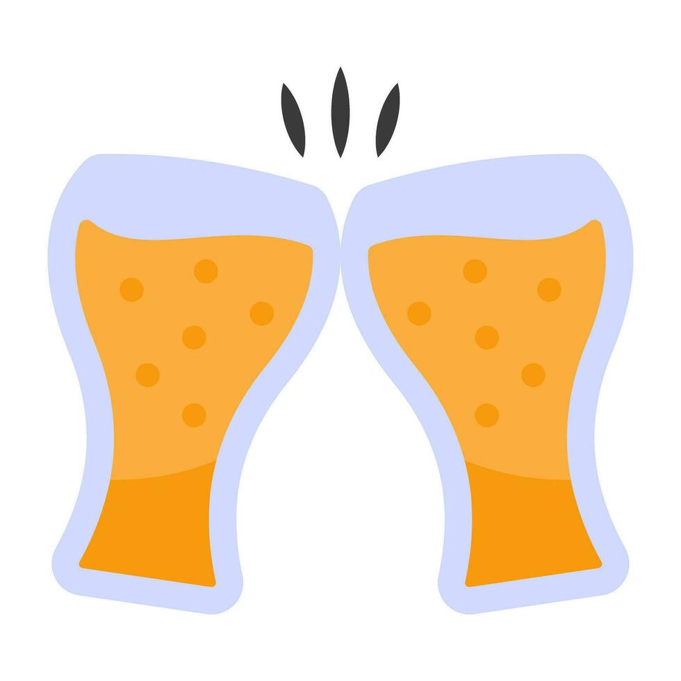 Juice glass icon, editable vector