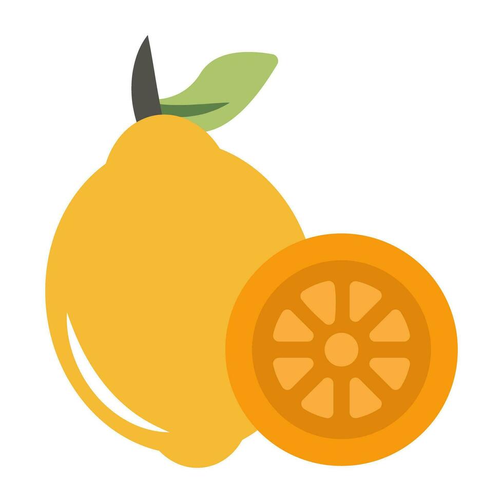 A unique design icon of lemon vector