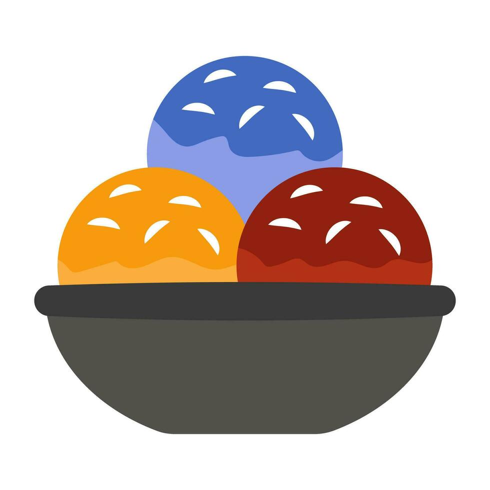 Conceptual flat design icon of sweet balls vector