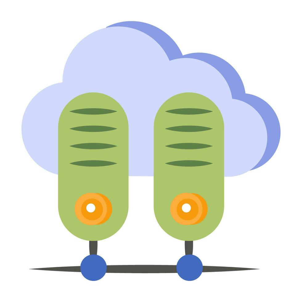 An icon design of cloud hosting vector