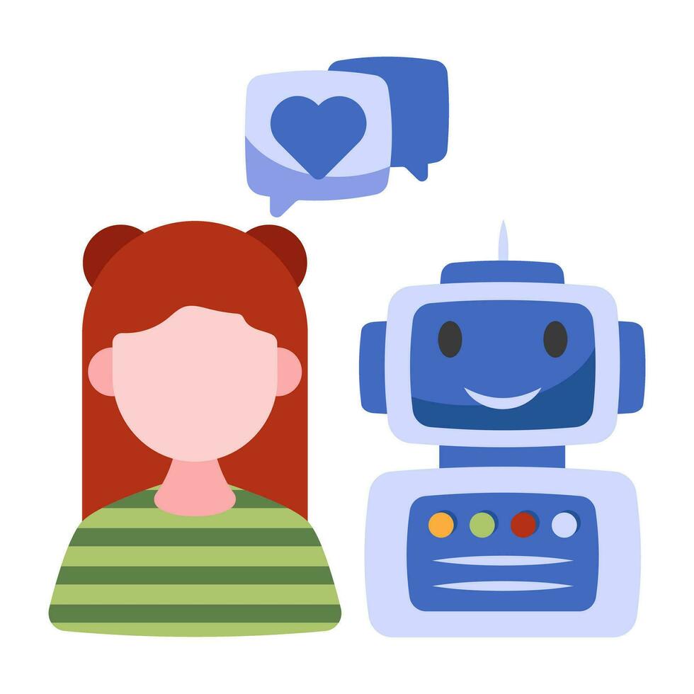 Vector design of robot chatting