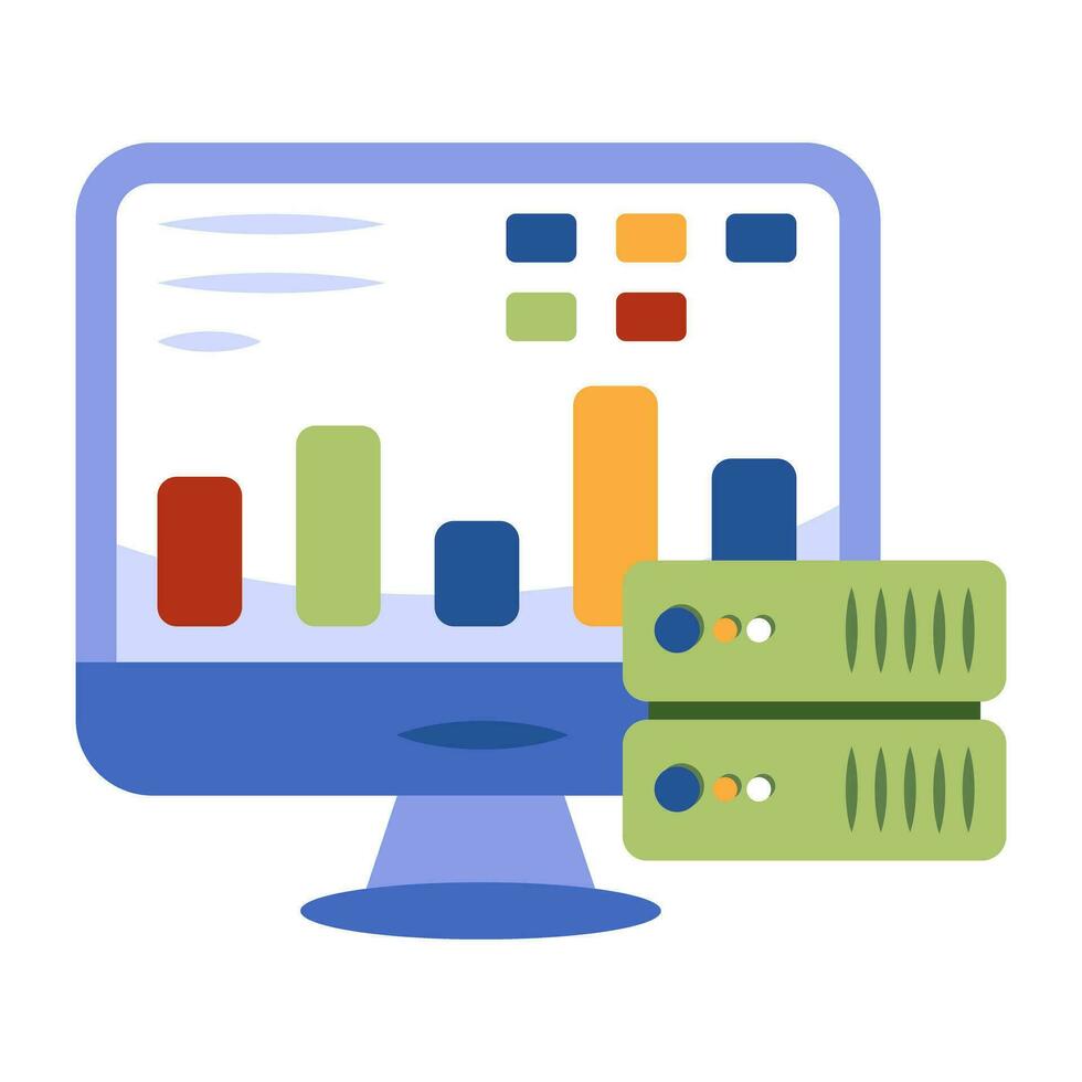 An icon design of server racks vector