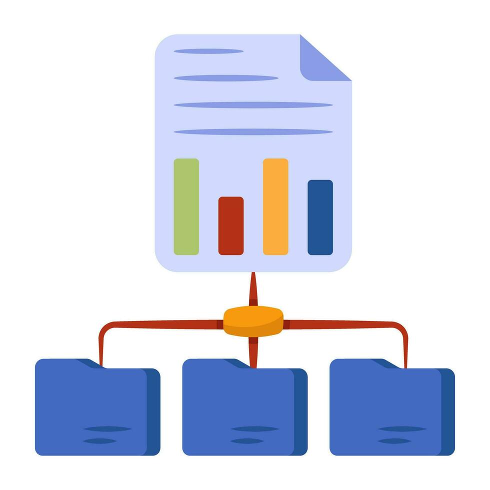 An editable design icon of file network vector