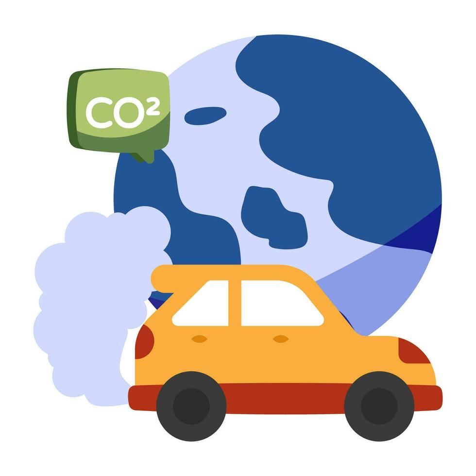 moderno diseño icono de co2 emisión vector