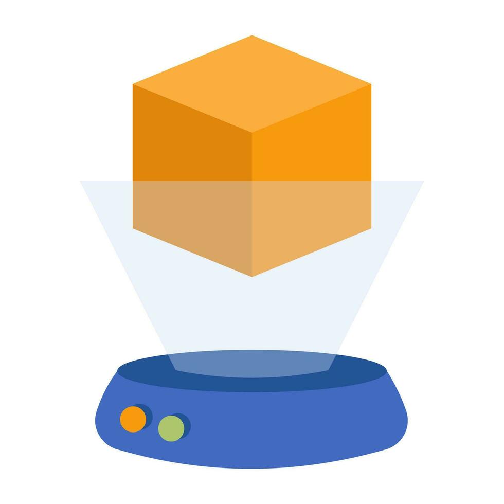 Trendy vector design of hologram, flat editable icon