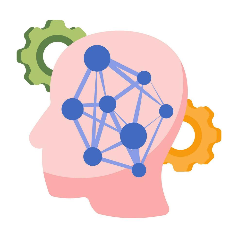 Modern design icon of artificial brain vector