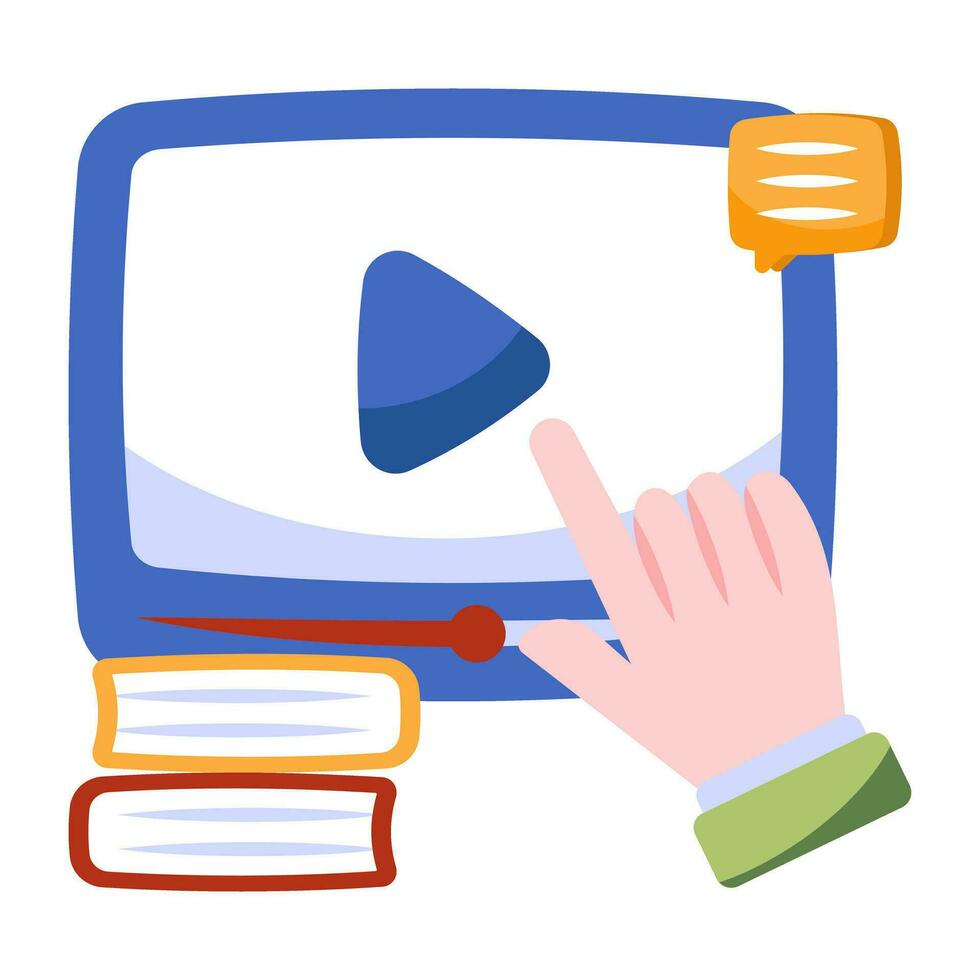Premium design icon of educational video vector