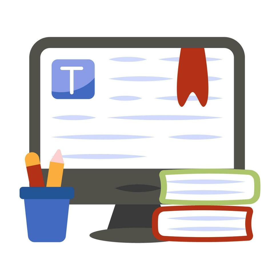 Trendy design icon of online text vector