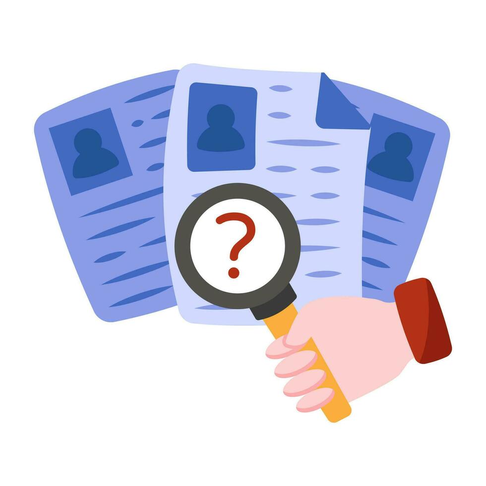 Modern design icon of search cv vector