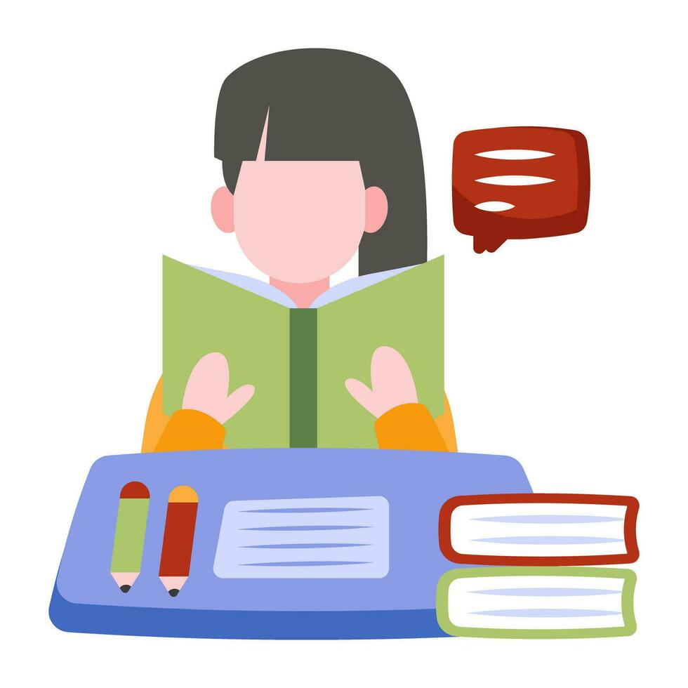 An icon design of book reading vector