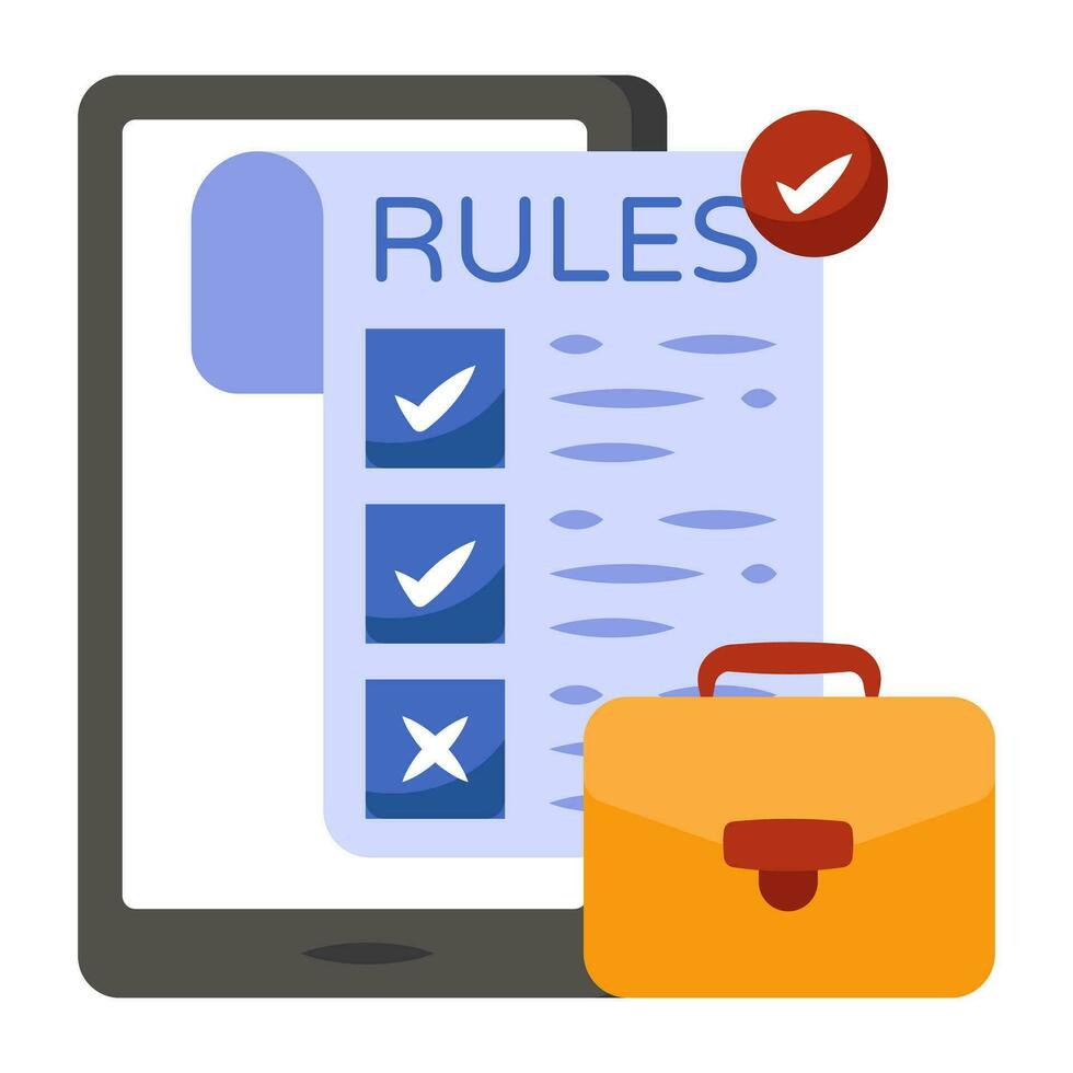 A premium download icon of business rules vector