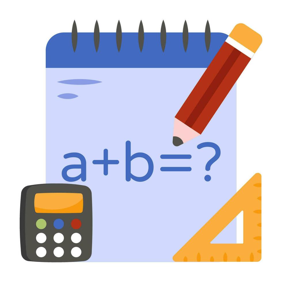 A creative design icon of math class vector
