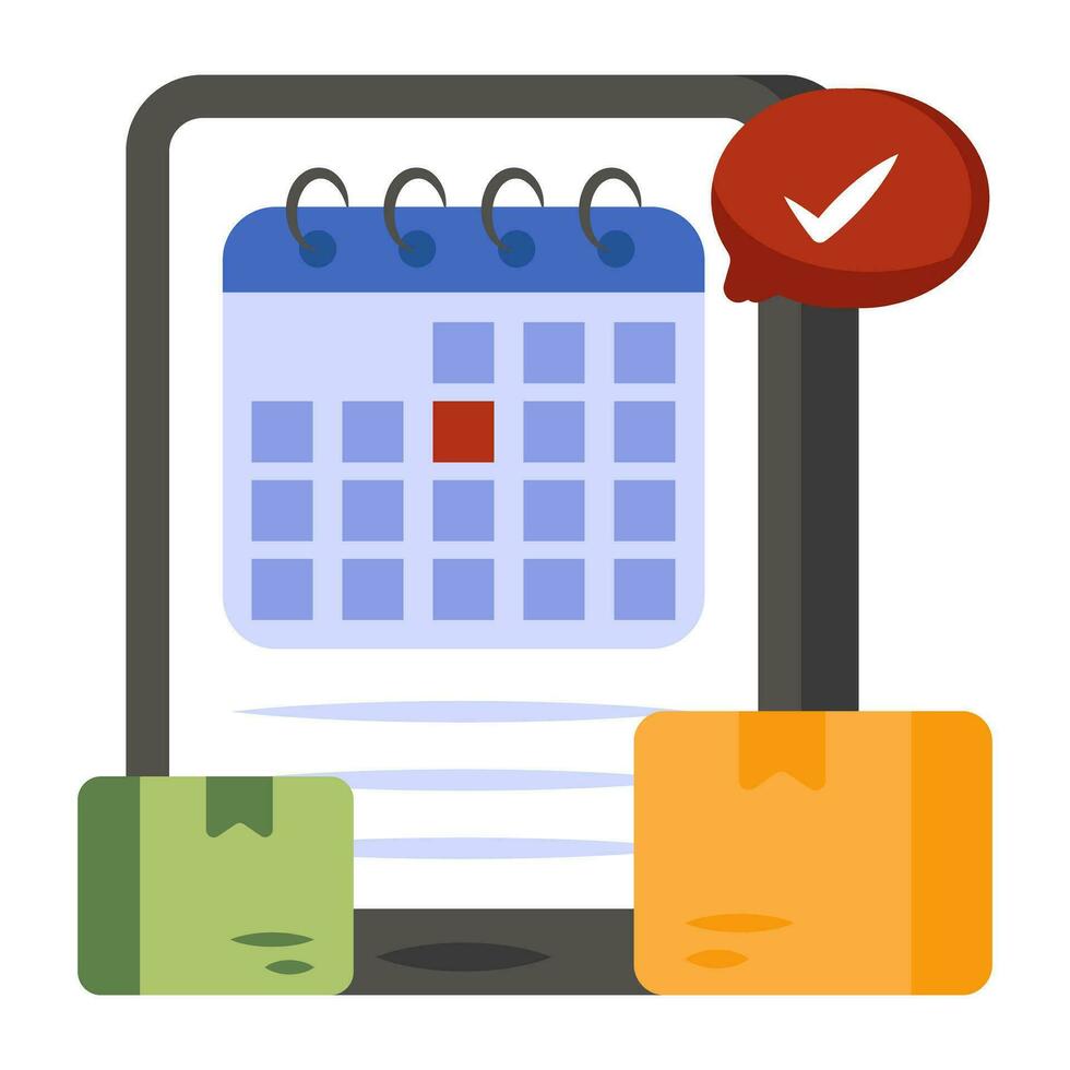 Perfect design icon of parcel schedule vector