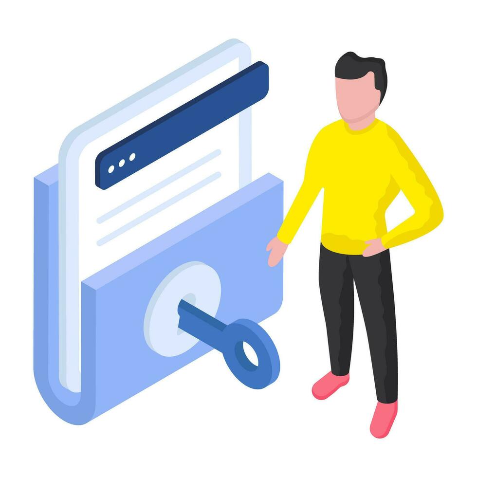 Premium download illustration of folder access vector