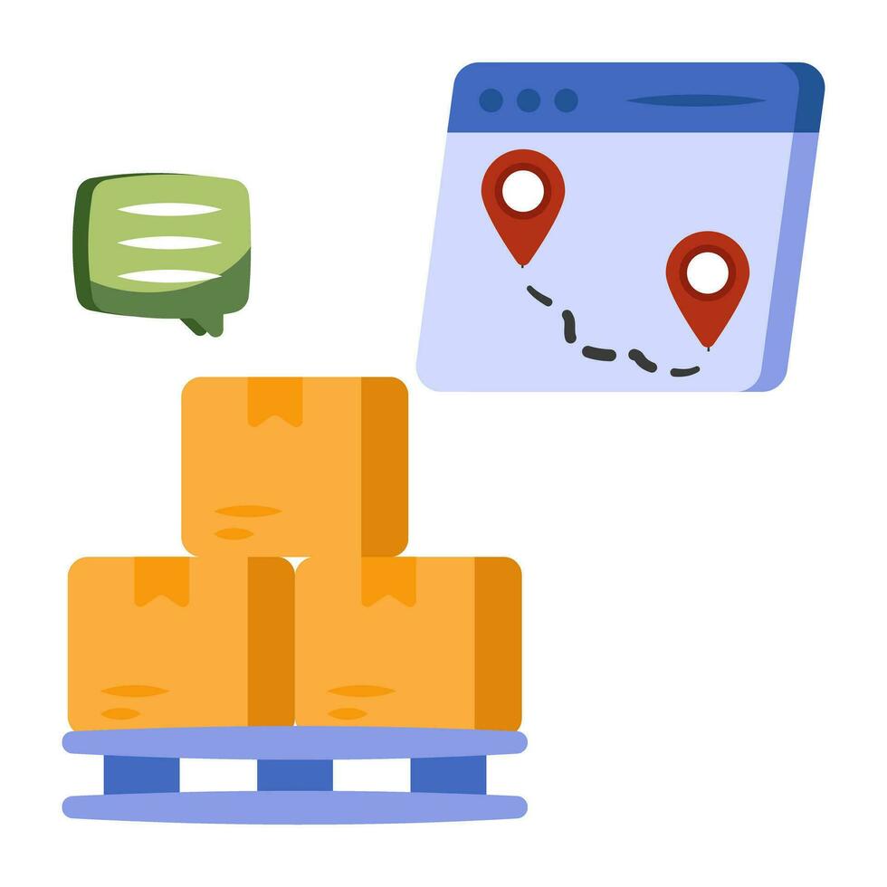 Modern design icon of parcel tracking vector