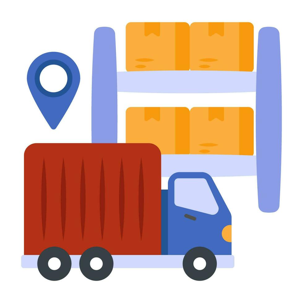 Modern design icon of freight tracking vector