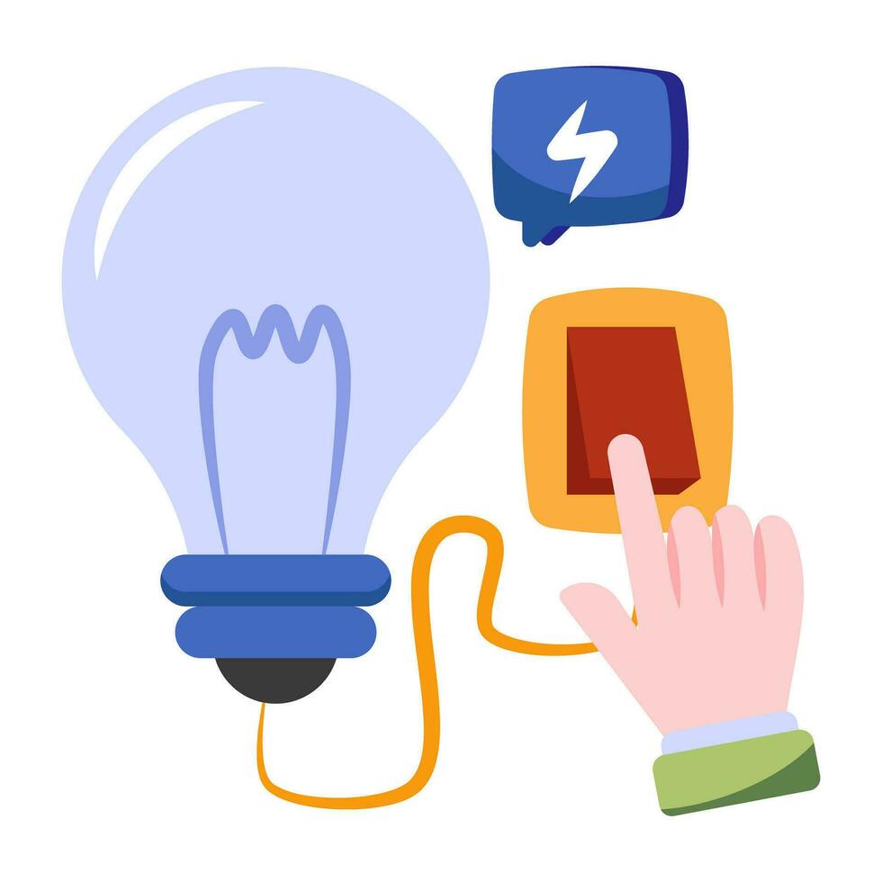 A unique design icon of electric bulb vector