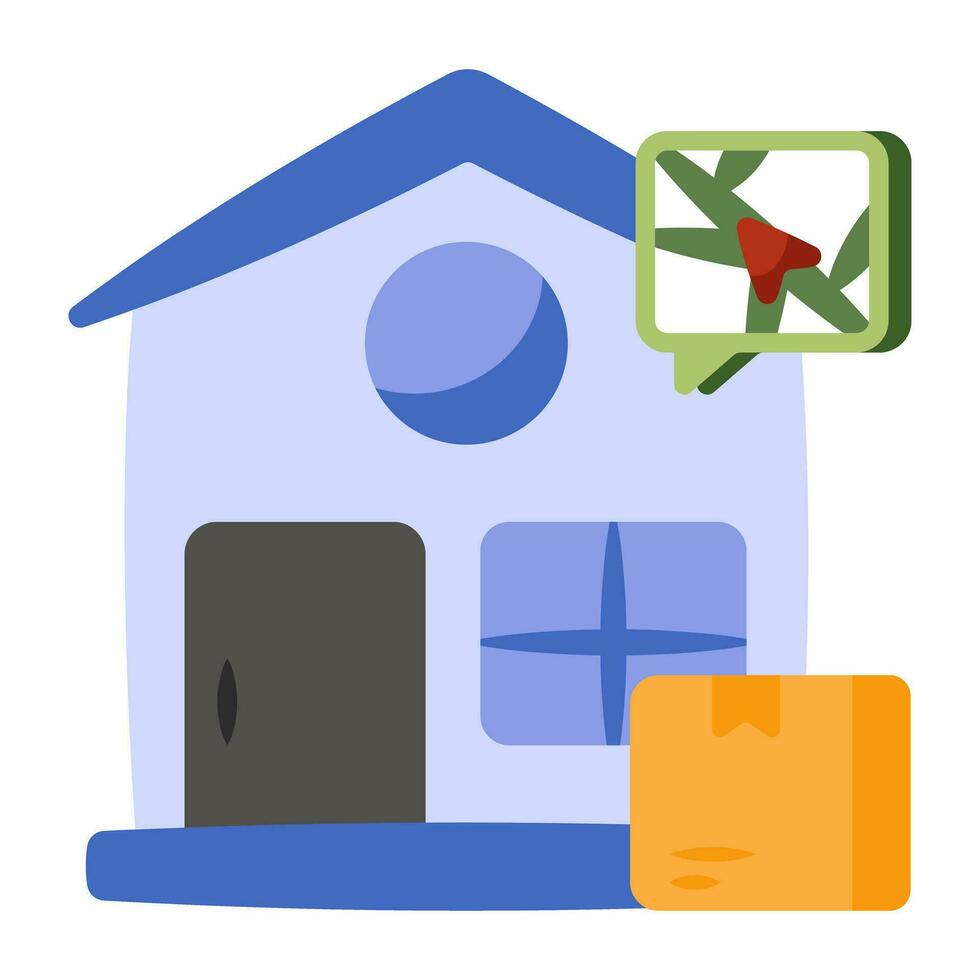 Conceptual design icon of door delivery vector