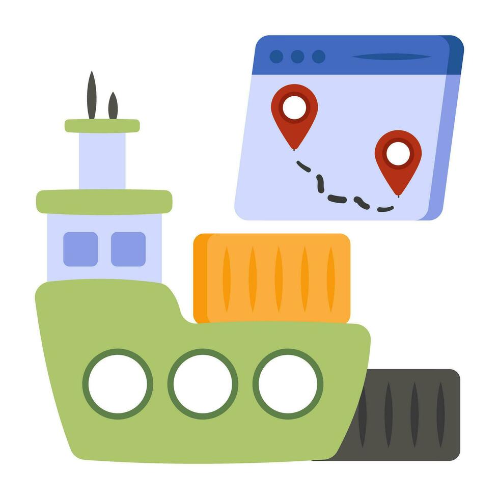 Premium download icon of cargo boat vector