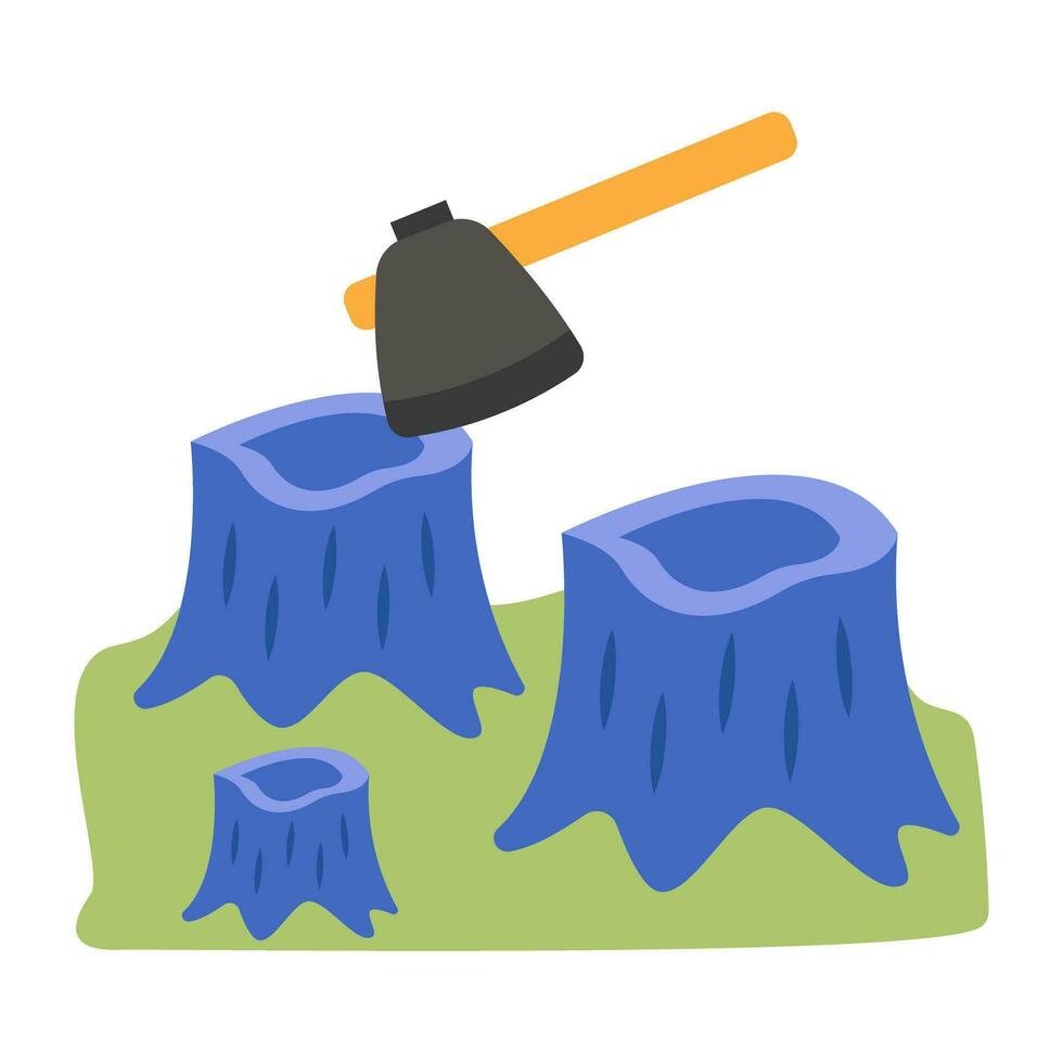 Unique design icon of wood cutting vector