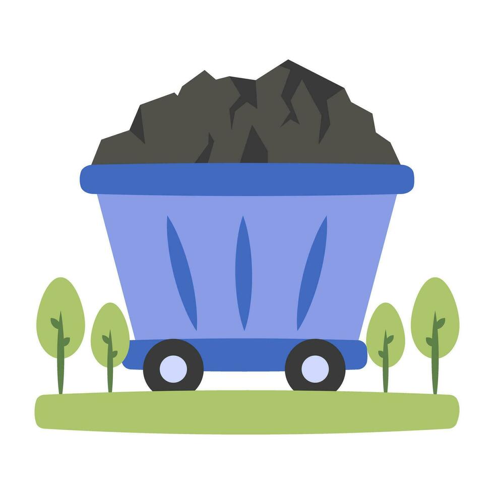 Trendy vector design of garbage city cart