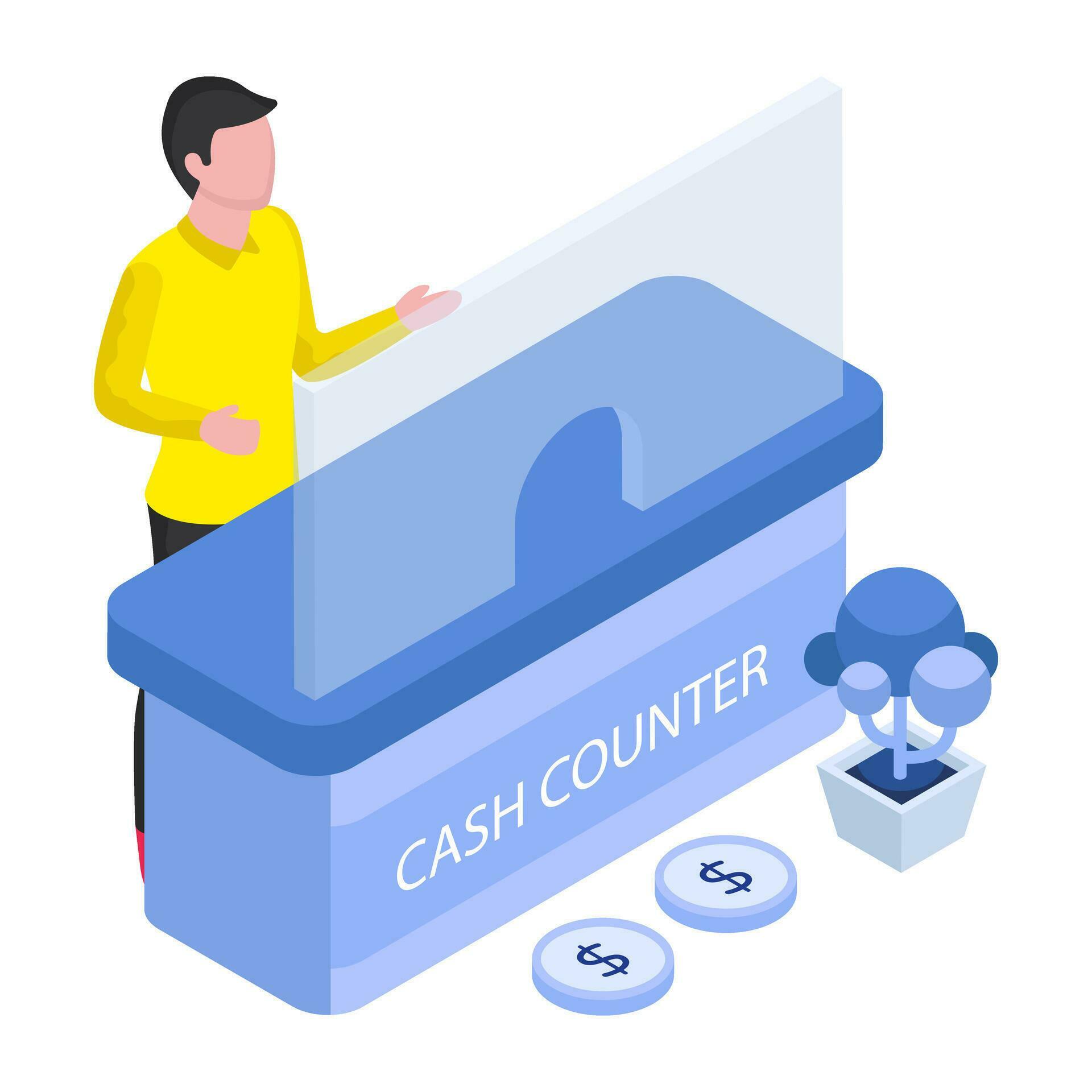 Modern design illustration of cash counter 34464731 Vector Art at Vecteezy