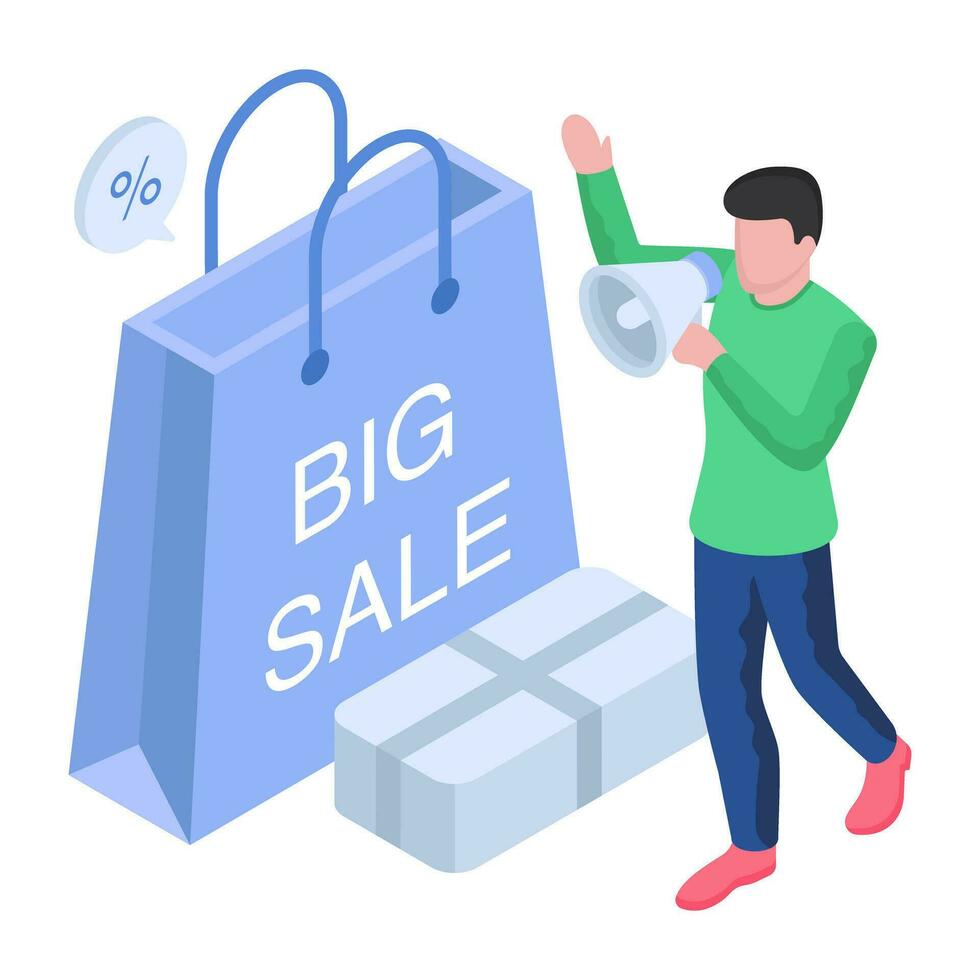 A premium download illustration of big sale vector