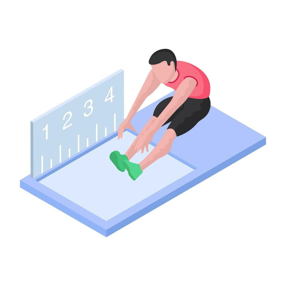 A flat design illustration of workout vector