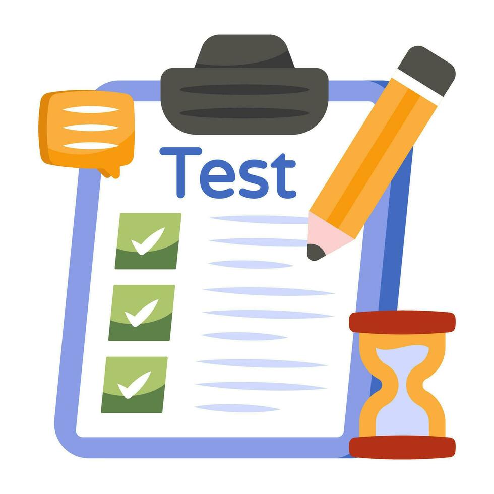 Modern design icon of test vector