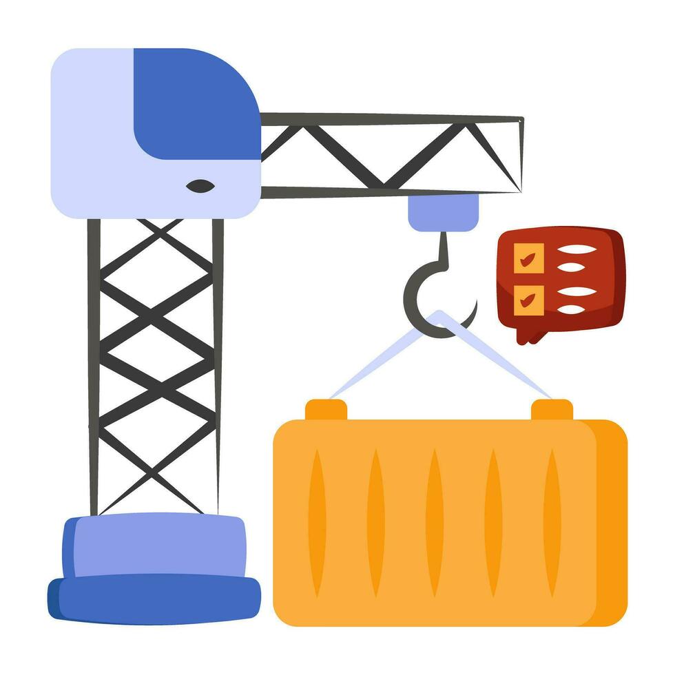 Modern design icon of container lifting vector