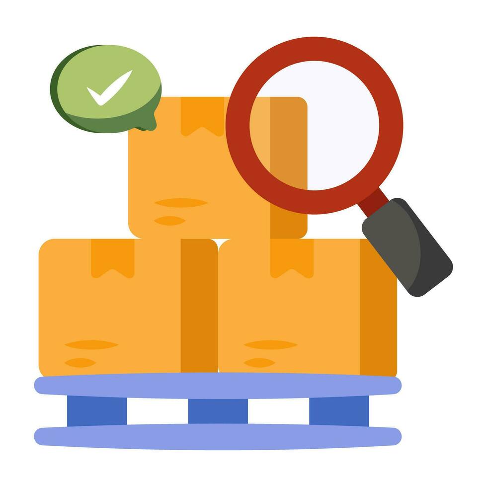 Perfect design icon of parcel analysis vector