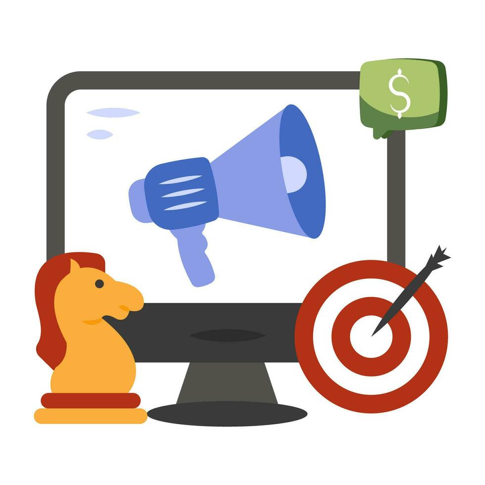 A perfect design icon of marketing strategy vector