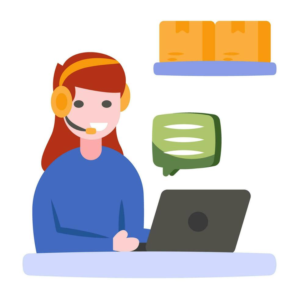 Logistic helpline icon, editable vector