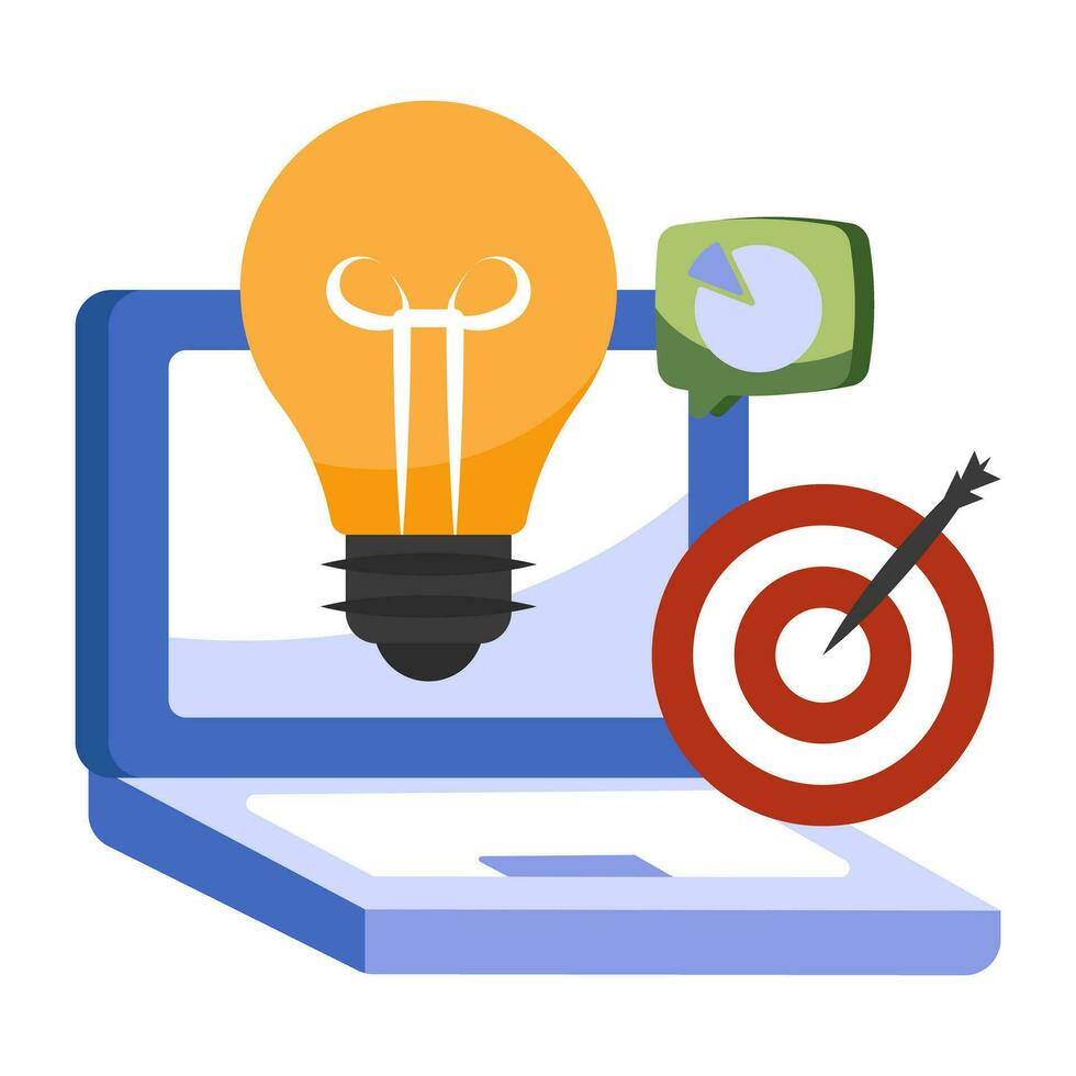 An icon design of target idea vector